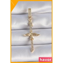 Havor Zirkon Taşlı Anka Kuşu Figürlü Pirinç Bileklik Aksesuarı