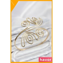 Havor Pazu Bileklik Gold Renk Pirinç Bohem Model