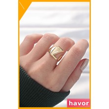 Havor Ayarlanabilir Pirinç Yüzük Parmağa Uyumlu Tasarım