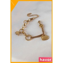Havor Zirkon Taş Detaylı Iki Parça Kadın Bileklik Seti
