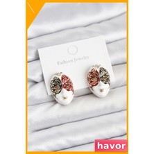 Havor Pirinç Malzemeden Üretilmiş Kadın Küpe Modeli
