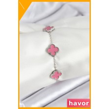 Havor Paslanmaz Çelik Yonca Desenli Bileklik