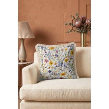 Hanna Home Dekoratif Kırlent Kılıfı Tropikal Çiçek Desenli Kırlent Kılıfı Koltuk Takımı Aksesuarı 43X43 cm