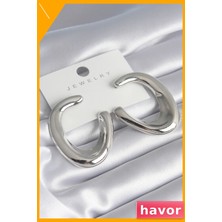 Havor Pirinç Malzemeden Kadınlar Için Halka Küpe