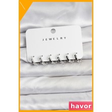 Havor Pirinç Petek Desenli Minimalist Kadın Küpeleri