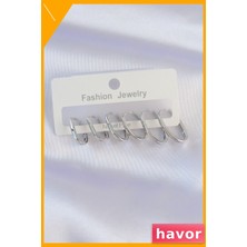 Havor Pirinç Malzemeden Oval Küpe Çifti Ince Tasarım