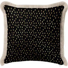 Hanna Home Saçaklı Kırlent Kılıfı Modern Geometrik Desenli Ev Dekorasyonu Saçaklı Yastık Kılıfı 43X43 cm