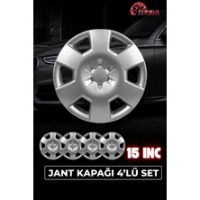 Yonga Oto Aksesuar Toyota Auris 15 Inç Jant Kapağı 4'lü Set Gümüş + 4 Amblem + 8 Cırt Kelepçe