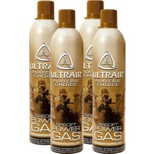 ASG Ultra Air Power Green Gas 4'lü Set Airsoft Gaz 570 ml Yüksek Çıkış Hızı ile Güçlü Performans