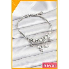 Havor Pirinç Uzay Tema Charmlı Kadın Bilek Aksesuarı