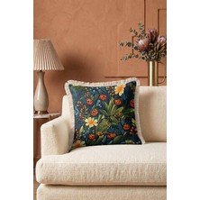 Hanna Home Dekoratif Yastık Kılıfı Çiçek Desenli Yastık Kılıfı Kanepe Dekorasyonu 43X43 cm