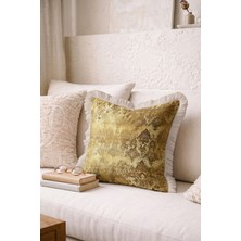 Hanna Home Kırlent Kılıfı Armürlü Dekoratif Yastık Kılıfı Yastık Kılıfı Kanepe Dekorasyonu 43X43 cm