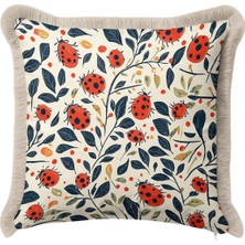 Hanna Home Kırlent Kılıfı Çiçekli Bahar Desenli Dekoratif Yastık Kılıfı Yastık Kılıfı Yatak Odası Dekoru 43X43 cm