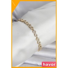 Havor Zirkon Taşlı Sonsuzluk Modeli Bayan Bileklik