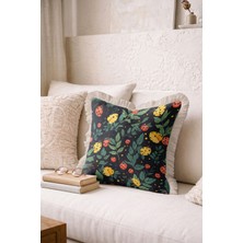 Hanna Home Kırlent Kılıfı Hayvan Desenli Saçaklı Kırlent Kılıfı Saçaklı Kırlent Yatak Odası Dekoru 43X43 cm
