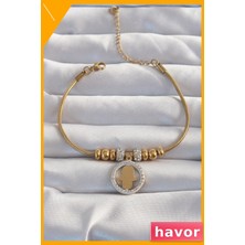 Havor Zirkon Taşlı Fatma Ana Eli Motifli Bileklik