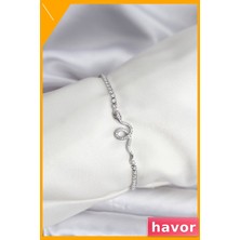 Havor Zirkon Taşlı Pirinç Su Yolu Bileklik Kadın Aksesuarı