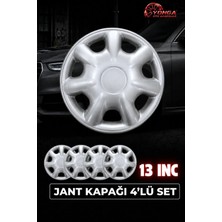 Yonga Oto Aksesuar Toyota Corolla 13 Inç Jant Kapağı 4'lü Set Gümüş + 4 Amblem + 8 Cırt Kelepçe