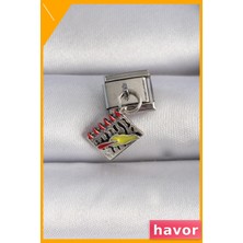 Havor Paslanmaz Çelik Defter Şekilli Bileklik Aksesuarı