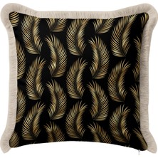 Hanna Home Geometrik Desenli Saçaklı Kırlent Kılıfı Saçaklı Kırlent Koltuk Takımı Aksesuarı 43X43 cm