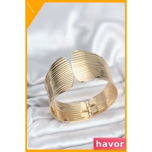 Havor Pirinç Levha Bileklik Kadın Aksesuarı