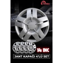 Yonga Oto Aksesuar Toyota 14 Inç Jant Kapağı 4'lü Set Gümüş + 4 Amblem + 8 Cırt Kelepçe