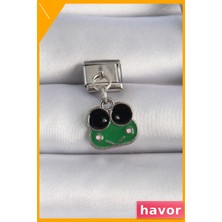 Havor Yeşil Kurbağa Figürlü Sallantılı Bileklik Aksesuarı
