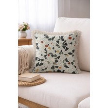 Hanna Home Saçaklı Yastık Kılıfı Geometrik Kırlent Kılıfı Yatak Odası Dekoru 43X43 cm Dijital Baskılı