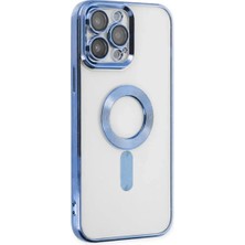 Fantastik Store iPhone 12 Pro Max Lüx Magsaff Lazer Silikon Kılıf (Kamera Korumalı)
