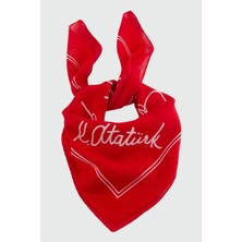 Fantastik Store Atatürk Imzalı Desenli Bandana 50*50