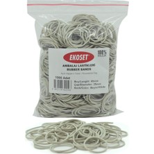 Ekoset Ambalaj Toka Para Lastiği 1000 Adet 40 mm - Beyaz