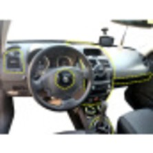 Renault Megane 2 Torpido, Maun Kaplama, (35 Parça) Normal Set Gümüş (Gri)