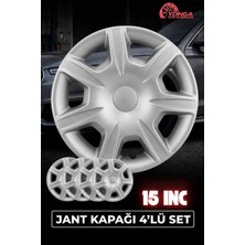 YONGA OTO AKSESUAR Renault Clio 5 Jant Kapağı 15 Inç Kırılmaz 4'lü + 4 Amblem