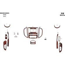 Mercedes Vito Ön Torpido Kaplama Maun 18 Parça 2015-›