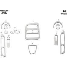 Renault Clio 4 Ön Torpido Kaplama Alüminyum 16 Parça 2012-2019