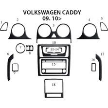 Volkswagen Caddy Konsol-Torpido Kaplama 2010 18 Parça