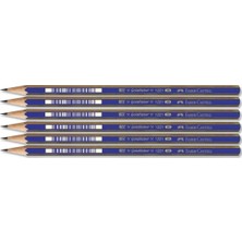 Faber-Castell 1221 Dereceli Resim Kalemi 2B 6'lı Mavi Renkli Yüksek Kalite Kalem Seti