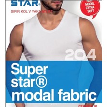 Star 204 Modal Sıfır Kol V-Yaka Atlet