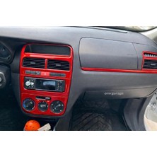 Autokit Fiat Linea Full Set Maun Torpido Trim Konsol Göğüs Kaplama Seti Kırmızı Renk
