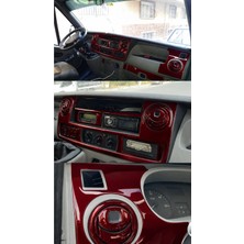 Autokit Renault Master 2 Kırmızı Renk Maun Kaplama Ful Set