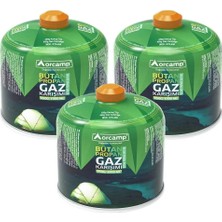 Orcamp 3'lü Gaz Kartuş Seti 450 gr Hafif Taşıma Özellikli Kamp Ocağı İçin Uygun