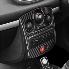 Autokit Renault Clio 3 Torpido, Konsol, Trim, Göğüs Karbon Folyo Sticker Kaplama Siyah Renk