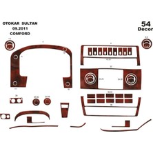Mars Cockpit Design Otokar Sultan Comfort Ön Torpido Kaplama Maun 54 Parça 2012-›