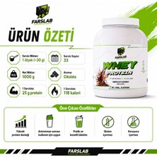 Farslab Whey Protein 1000 G Çikolata Aromalı 33 Servis Protein Tozu