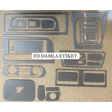 Özgürce Fiat Tofaş Kartal Slx Torpido, Konsol, Trim, Göğüs Kaplama Seti Gümüş Gri Renk