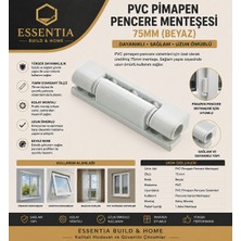 ESBH Pvc Pimapen Pencere Menteşesi 75 mm Beyaz – Sağlam Gövde, Uzun Ömürlü Pencere Menteşesi