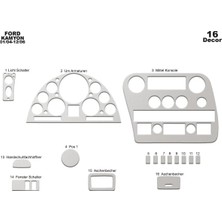 Mars Cockpit Design Ford Cargo Ön Torpido Kaplama Alüminyum 16 Parça 2004-2006