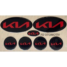Özgürce Kia Sportage 2011+ Yeni Logo Takım Amblem Kırmızı Yazılı Aksesuar