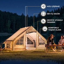 Ttt 6 Kişilik Şişme Kamp Çadırı - 4 Mevsim - Dev Iç Hacim