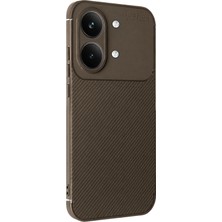 Flzdgnkr Newface Xiaomi Poco X8 Pro Max Auto Focus Karbon Kapak - Kahverengi